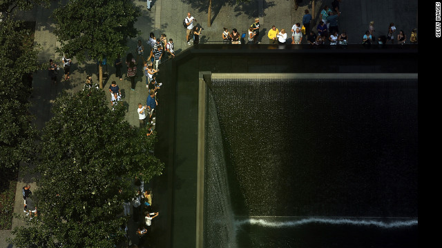 Visitors view the National September 11 Memorial & Museum on Friday. The memorial was completed in time for the 10th anniversary last year. 