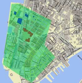 Map of areas that have been cleaned